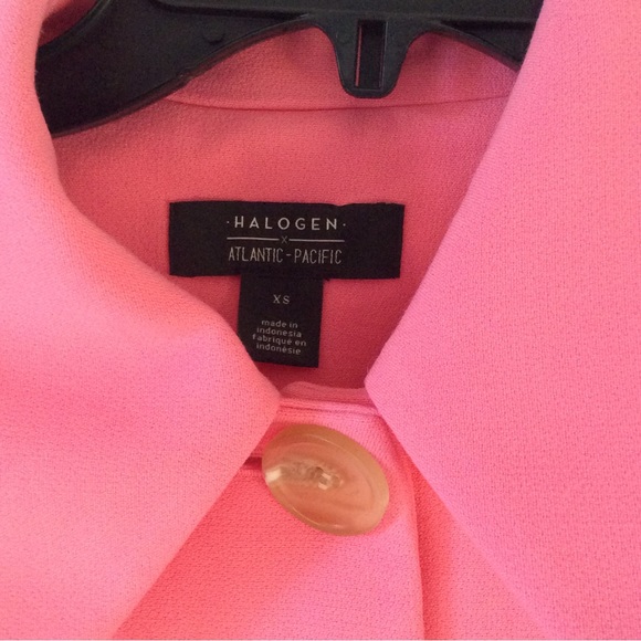 Halogen Atlantic-Pacific Peplum Topper Jacket Blazer Pink SZ XS - Picture 5 of 11